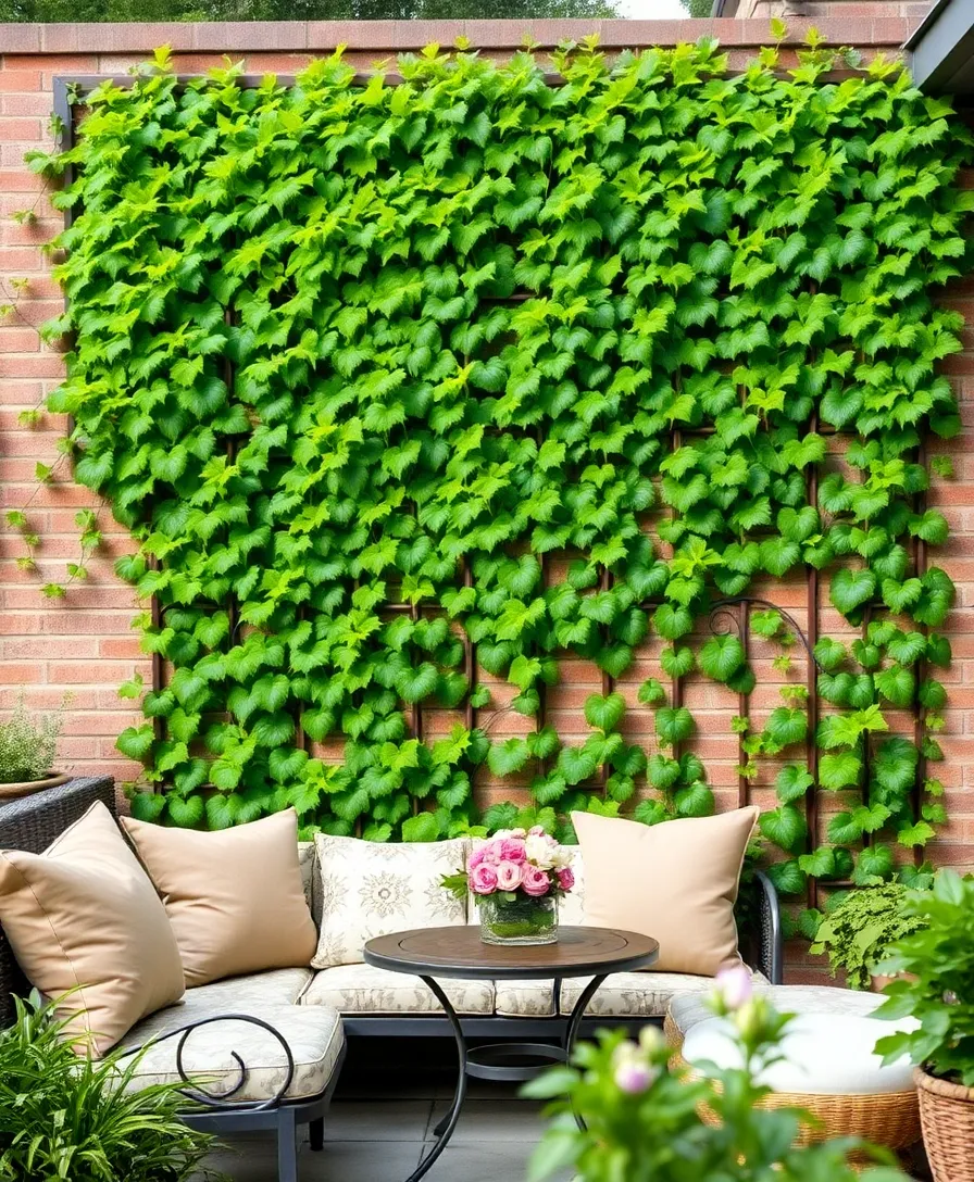 21 Stunning Garden Trellis Ideas For Wall Climbing Vines That Will Transform Your Space! 11 21 Stunning Garden Trellis Ideas For Wall Climbing Vines That Will Transform Your Space! - 8. Green Wall Trellis