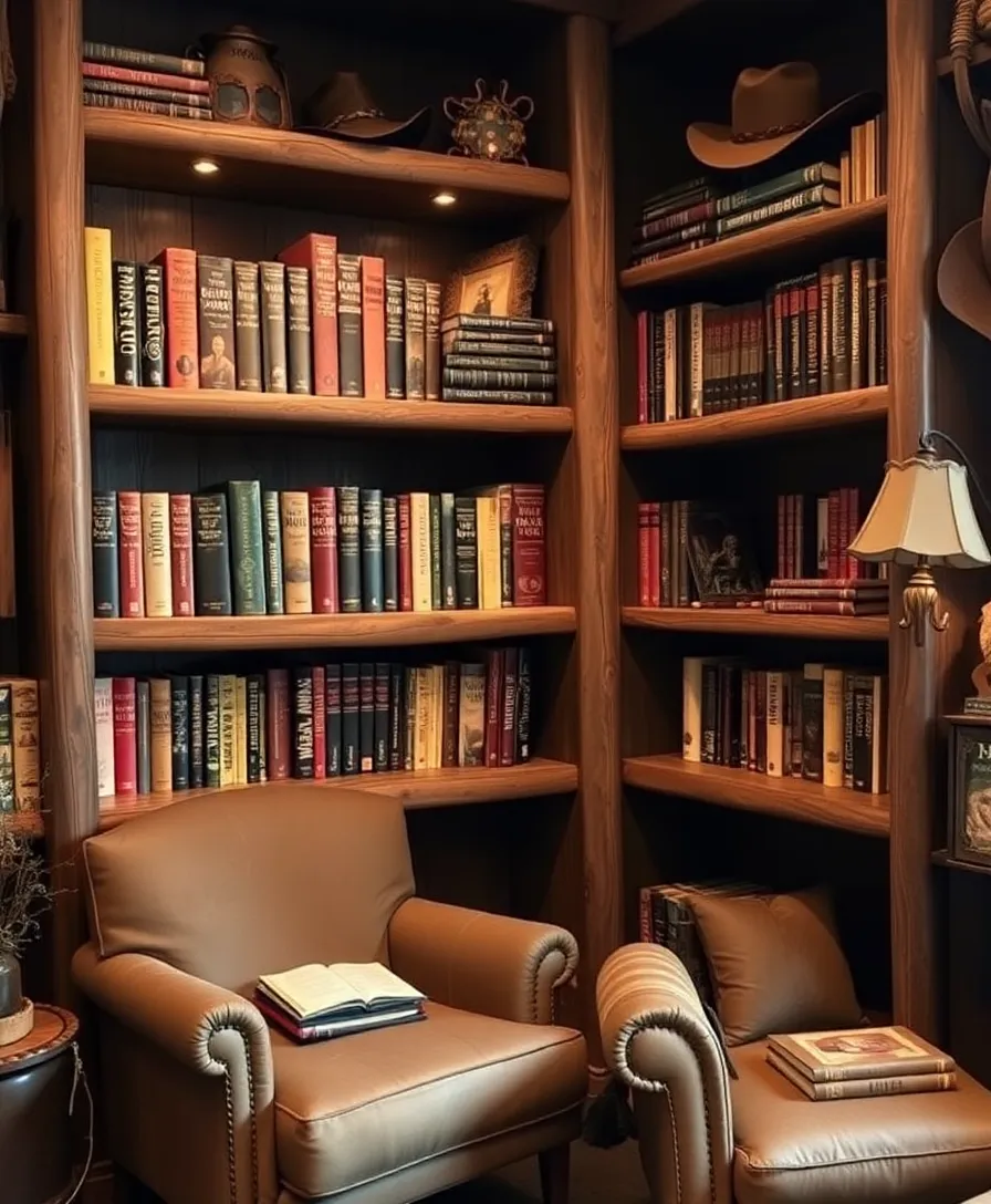 21 Vintage Western Decor Ideas That'll Make You Feel Like a True Cowboy! 18 21 Vintage Western Decor Ideas That'll Make You Feel Like a True Cowboy! - 15. Old Western Books and Literature