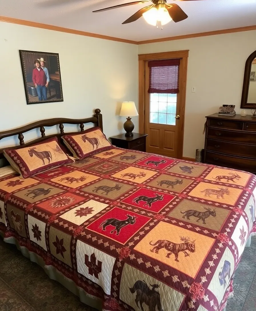 21 Vintage Western Decor Ideas That'll Make You Feel Like a True Cowboy! 17 21 Vintage Western Decor Ideas That'll Make You Feel Like a True Cowboy! - 14. Vintage Quilts and Blankets