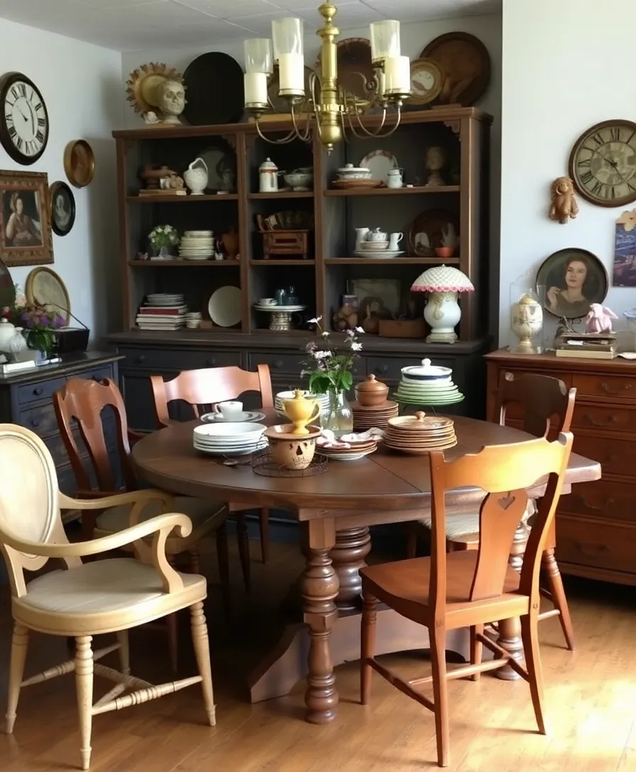 21 Whimsical Cottagecore Dining Rooms That'll Transport You to a Cozy Countryside! 17 21 Whimsical Cottagecore Dining Rooms That'll Transport You to a Cozy Countryside! - 14. Vintage Market Finds
