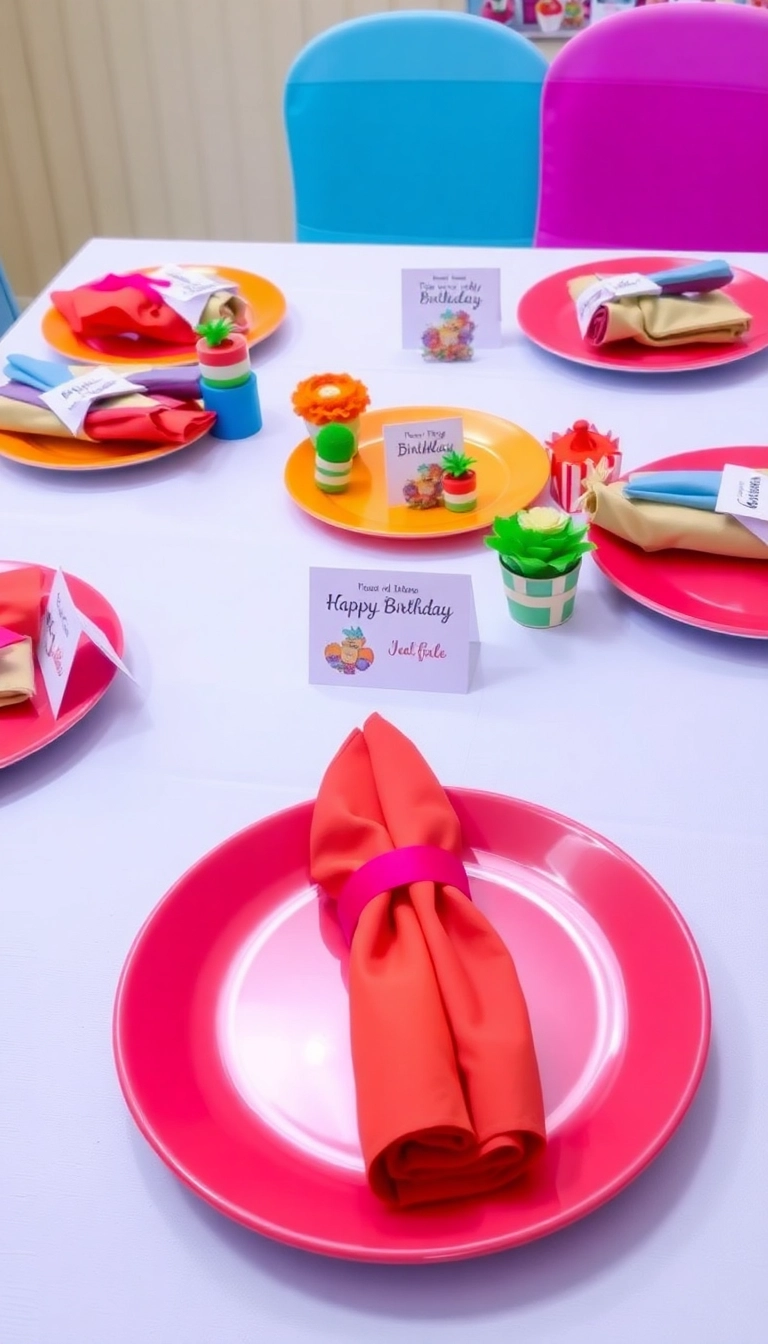 21 Brilliant DIY Birthday Decorations That Will Wow Your Guests 9 21 Brilliant DIY Birthday Decorations That Will Wow Your Guests (You Won't Believe #10!) - 6. Creative Table Settings