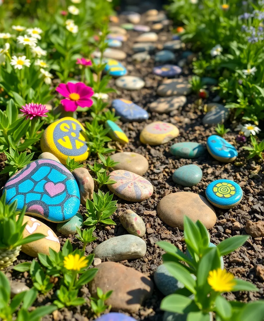 21 Budget-Friendly Small Garden Ideas That Will Transform Your Space! 10 21 Budget-Friendly Small Garden Ideas That Will Transform Your Space! - 7. Colorful Painted Rocks