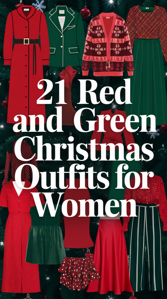 21 Red and Green Christmas Outfits For Women 1