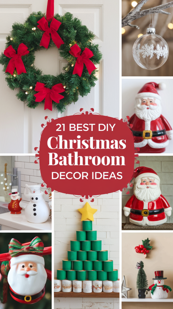 21 Best DIY Christmas Bathroom Decor Ideas 3