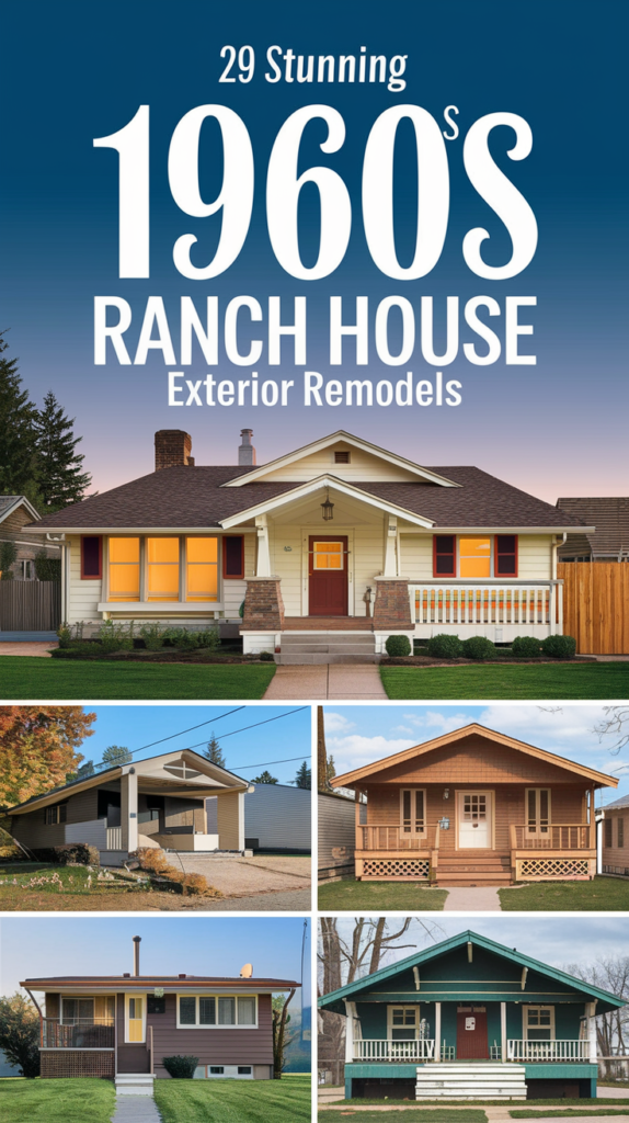 29 Stunning 1960s Ranch House Exterior Remodels That Will Inspire You! 2