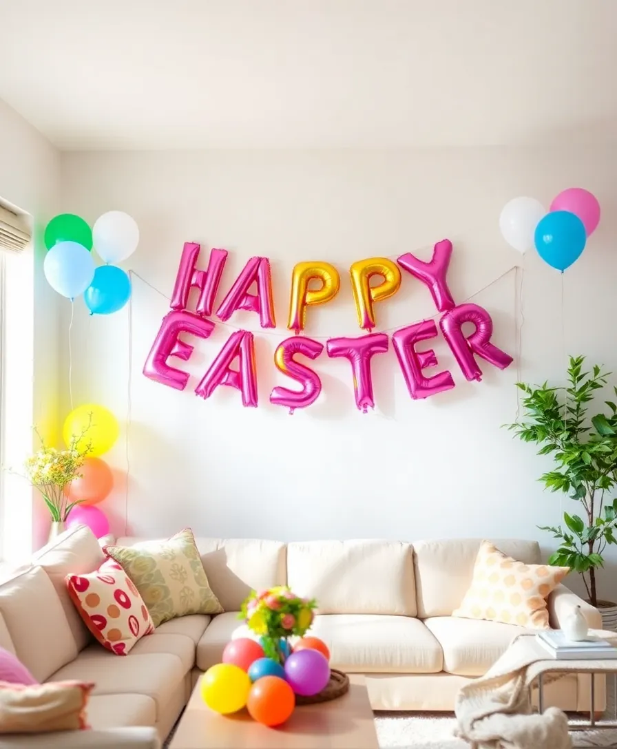 21 Easter Balloons to Transform Your Home into a Whimsical Wonderland! 19 21 Easter Balloons to Transform Your Home into a Whimsical Wonderland! - 16. DIY Balloon Banners