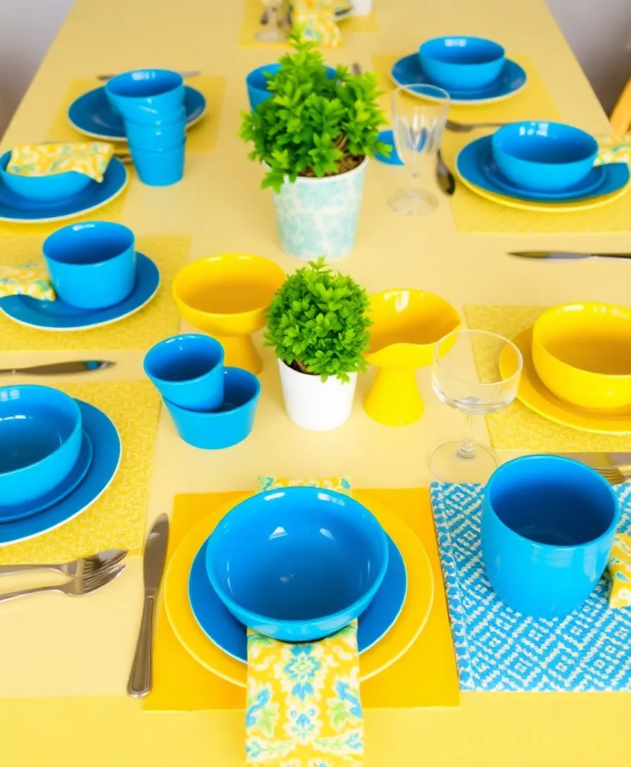 19 Colorful Table Decorations That Will Brighten Up Your Home Instantly! 7 19 Colorful Table Decorations That Will Brighten Up Your Home Instantly! - 4. Brightly Colored Dinnerware