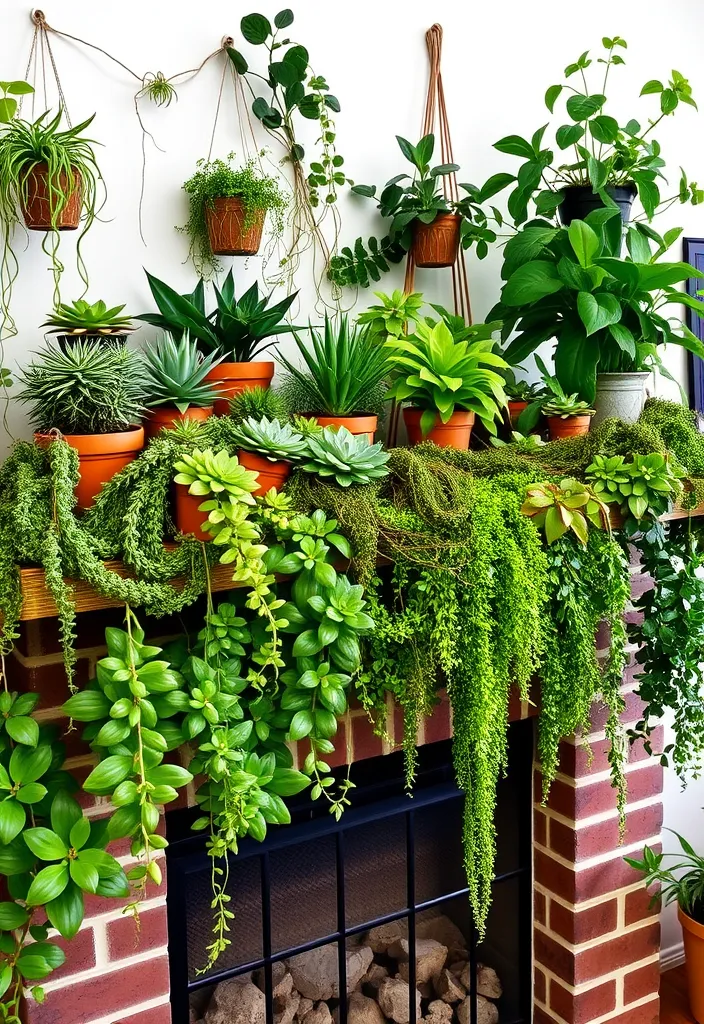 21 Spring Mantel Decorating Ideas That’ll Freshen Up Your Home 18 21 Spring Mantel Decorating Ideas That’ll Freshen Up Your Home (You Won't Believe #14!) - 15. Greenery Galore
