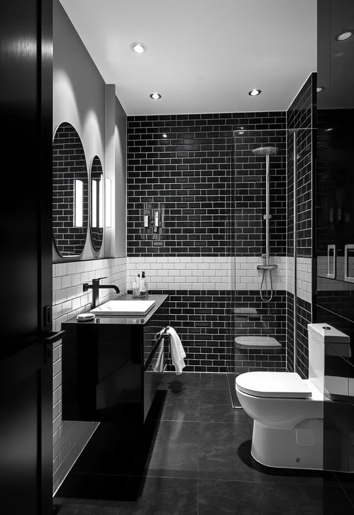 21 Modern Bathroom Ideas That Will Inspire Your Next Renovation 11 21 Modern Bathroom Ideas That Will Inspire Your Next Renovation (You Won't Believe #15!) - 8. Monochrome Elegance