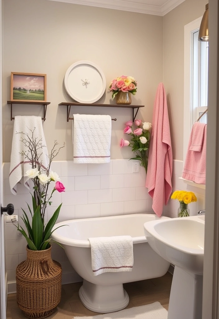 21 Home Spa Bathroom Ideas That'll Transform Your Daily Routine into a Luxurious Escape! - 20. Seasonal Decor Changes