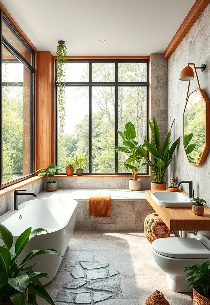 21 Modern Bathroom Ideas That Will Inspire Your Next Renovation 15 21 Modern Bathroom Ideas That Will Inspire Your Next Renovation (You Won't Believe #15!) - 12. Nature-Inspired Designs