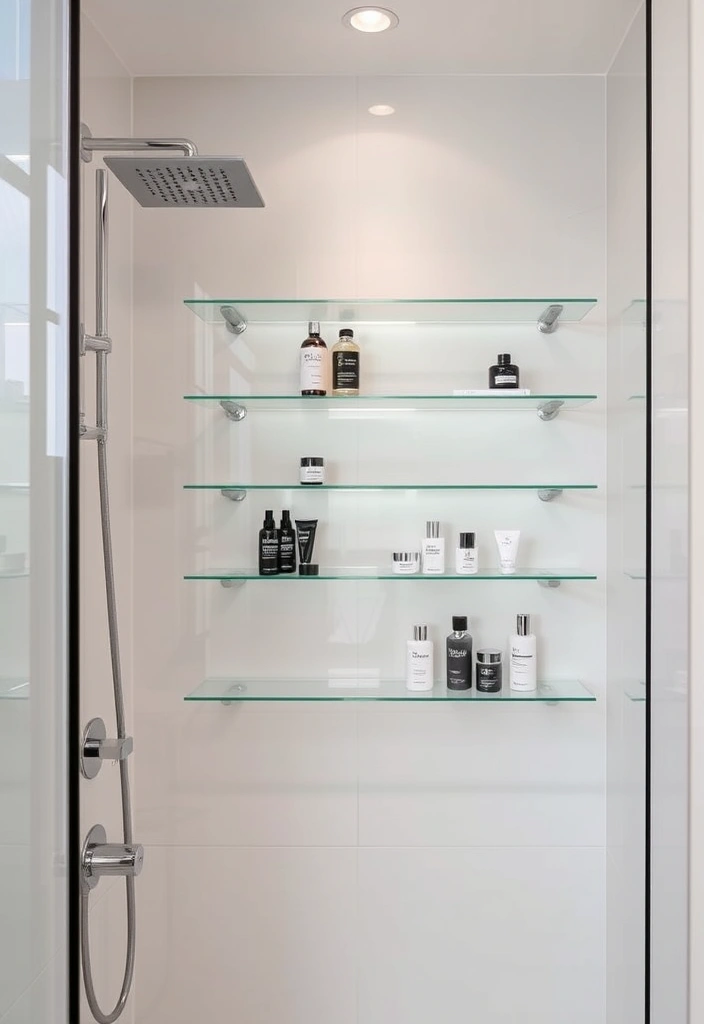 19 Luxury Bathroom Remodel Shower Ideas That Will Make You Feel Like Royalty! 22 19 Luxury Bathroom Remodel Shower Ideas That Will Make You Feel Like Royalty! - 19. Floating Shelves for Storage