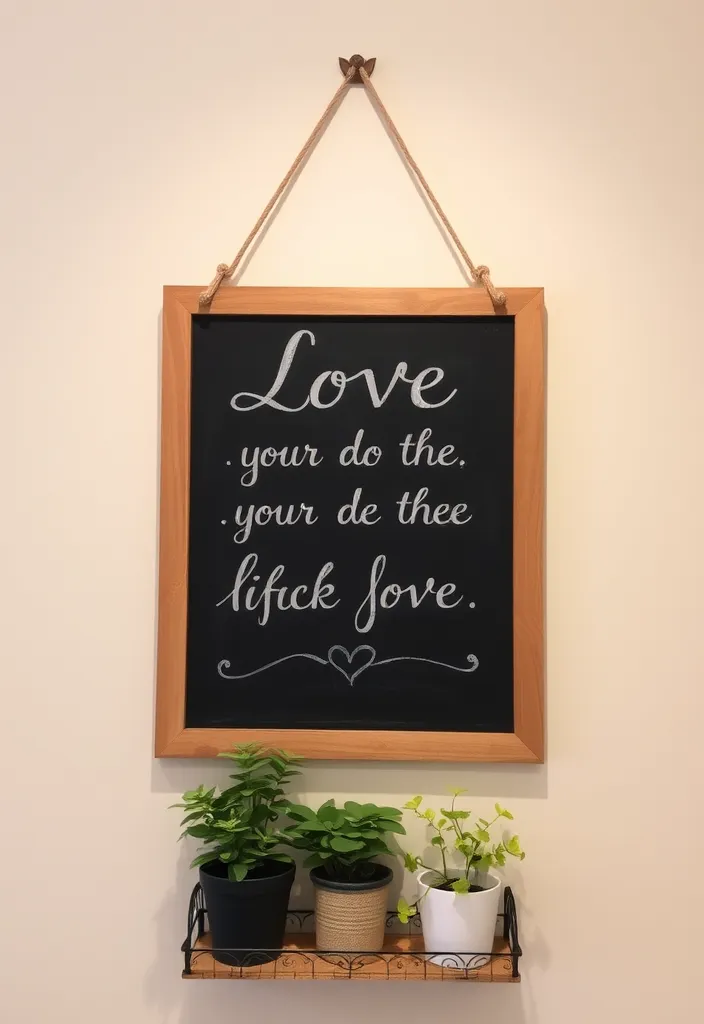21 Valentine's Room Decor Ideas That'll Ignite Your Romantic Spirit 22 21 Valentine's Room Decor Ideas That'll Ignite Your Romantic Spirit (You Won't Believe #13!) - 19. Love Quote Chalkboard