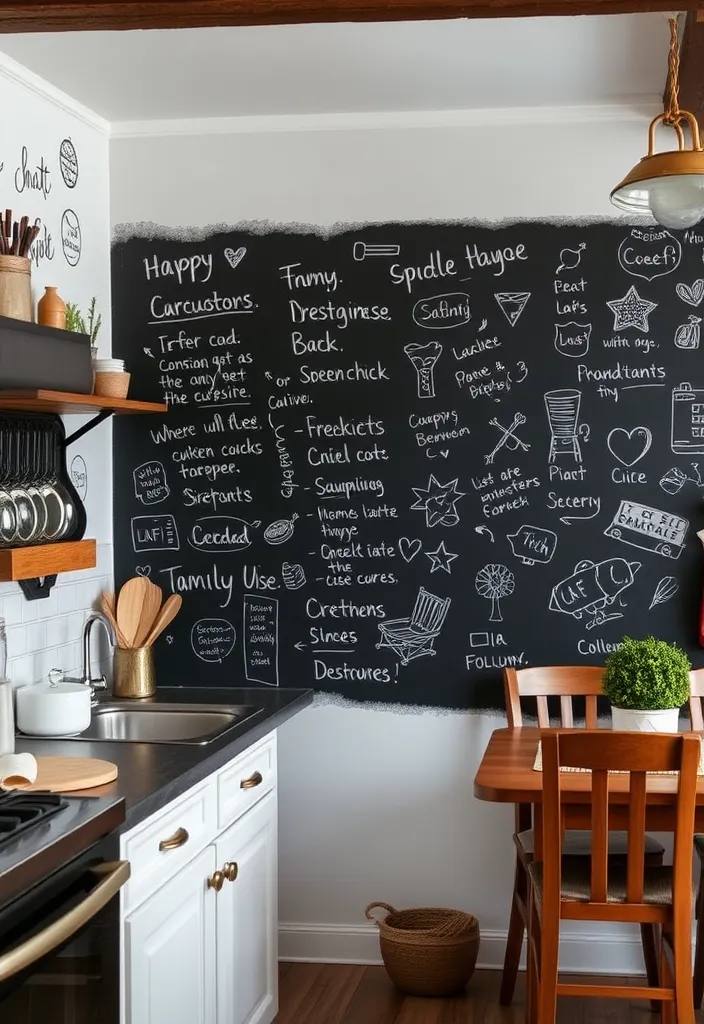 21 Vintage Farmhouse Kitchen Ideas That'll Make You Want to Cook in Style! 14 21 Vintage Farmhouse Kitchen Ideas That'll Make You Want to Cook in Style! - 11. Chalkboard Walls