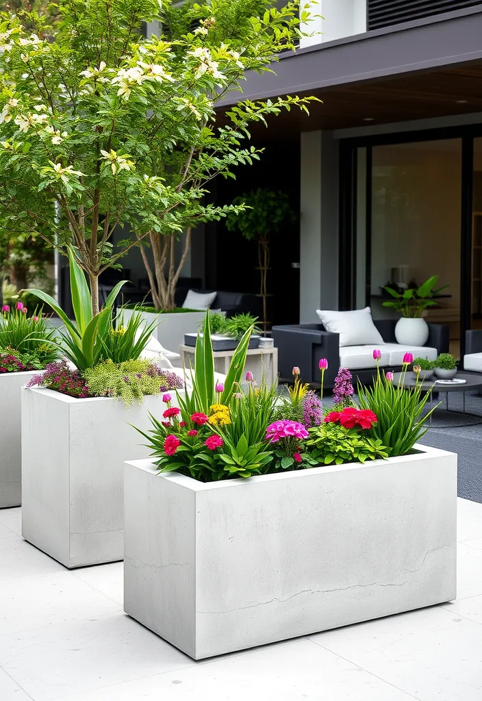 21 Decorative Garden Planters That Will Make Your Neighbors Jealous 17 21 Decorative Garden Planters That Will Make Your Neighbors Jealous (Check Out #12!) - 14. Minimalist Concrete Planters