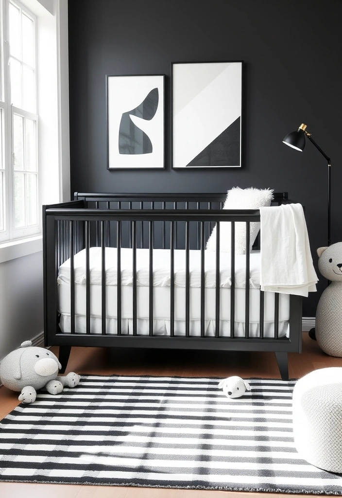 21 Modern Nursery Inspo Ideas That Will Leave You Speechless! 5 21 Modern Nursery Inspo Ideas That Will Leave You Speechless! - 2. Chic Monochrome