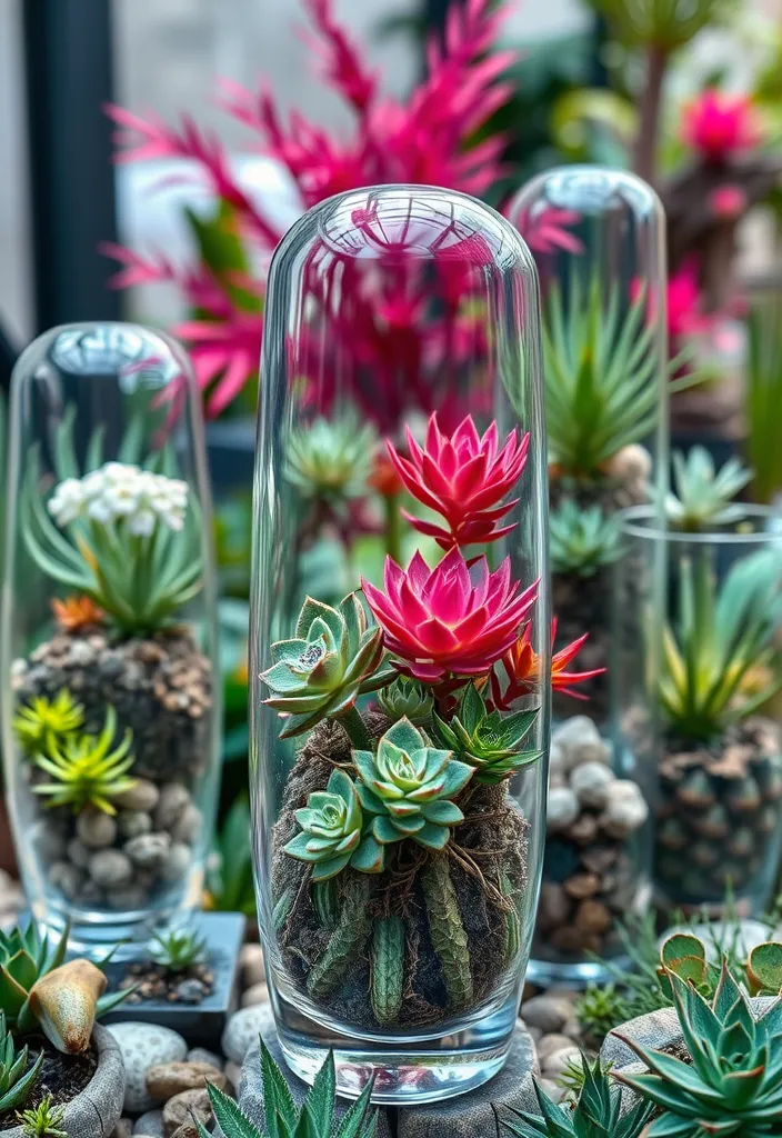21 Decorative Garden Planters That Will Make Your Neighbors Jealous 24 21 Decorative Garden Planters That Will Make Your Neighbors Jealous (Check Out #12!) - 21. Elegant Glass Planters