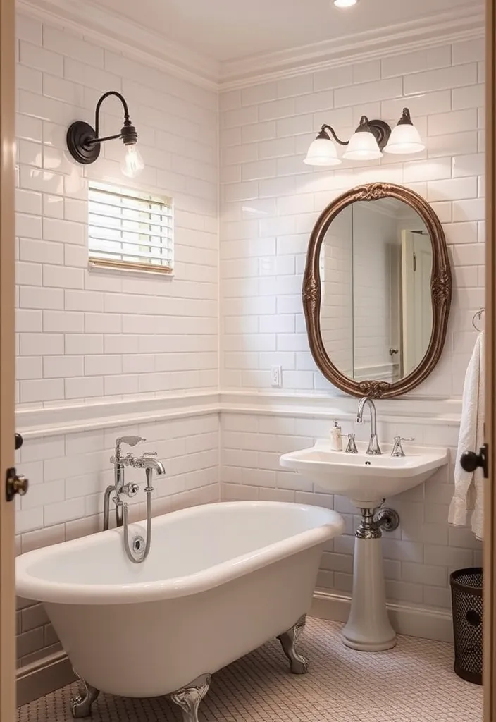 21 Modern Bathroom Ideas That Will Inspire Your Next Renovation 8 21 Modern Bathroom Ideas That Will Inspire Your Next Renovation (You Won't Believe #15!) - 5. Vintage Accents