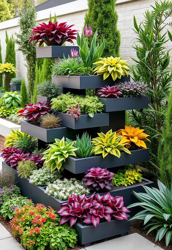 21 Decorative Garden Planters That Will Make Your Neighbors Jealous 23 21 Decorative Garden Planters That Will Make Your Neighbors Jealous (Check Out #12!) - 20. Modern Tiered Planters