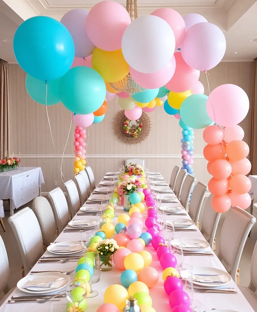21 Easter Balloons to Transform Your Home into a Whimsical Wonderland! 21 21 Easter Balloons to Transform Your Home into a Whimsical Wonderland! - 18. Balloon Table Garlands