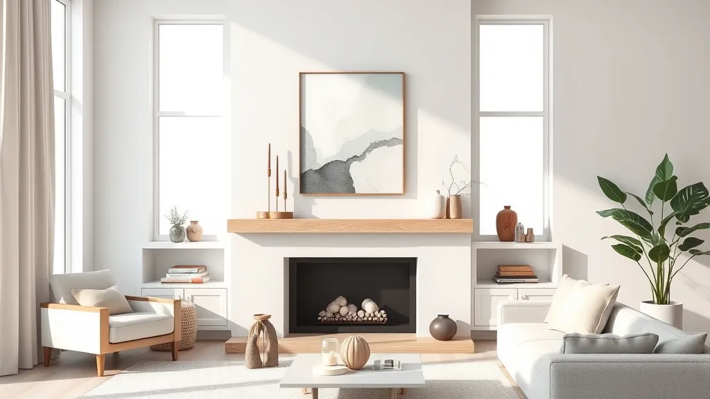 21 Minimalist Living Room Mantle Decor Ideas That Scream Elegance! 1 21 Minimalist Living Room Mantle Decor Ideas That Scream Elegance!