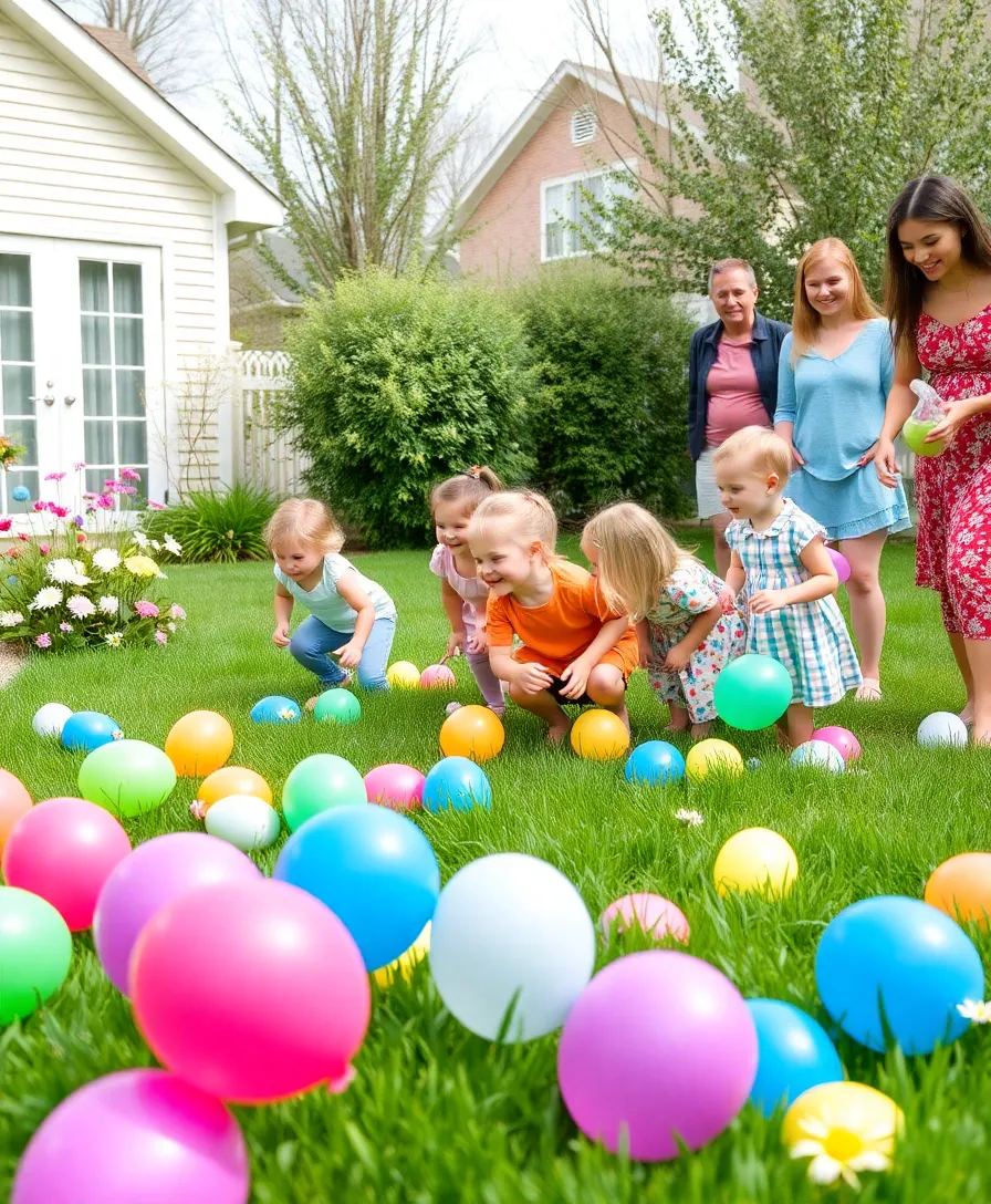 21 Easter Balloons to Transform Your Home into a Whimsical Wonderland! 11 21 Easter Balloons to Transform Your Home into a Whimsical Wonderland! - 8. Balloon Easter Egg Hunt