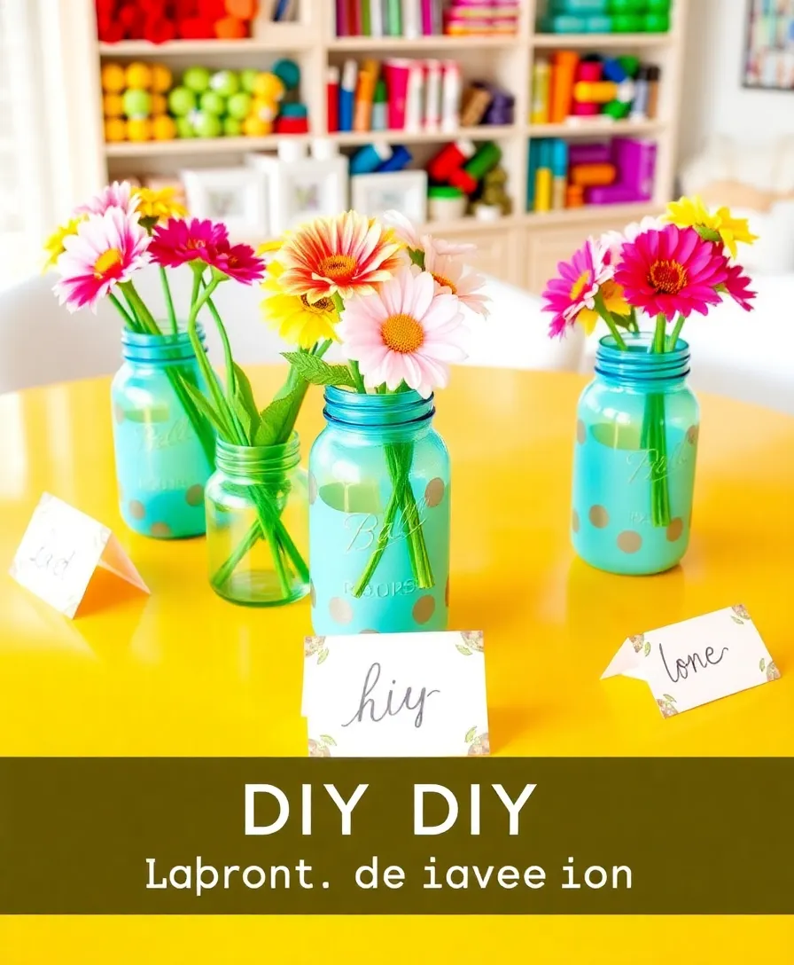 19 Colorful Table Decorations That Will Brighten Up Your Home Instantly! 16 19 Colorful Table Decorations That Will Brighten Up Your Home Instantly! - 13. Cheerful DIY Decor
