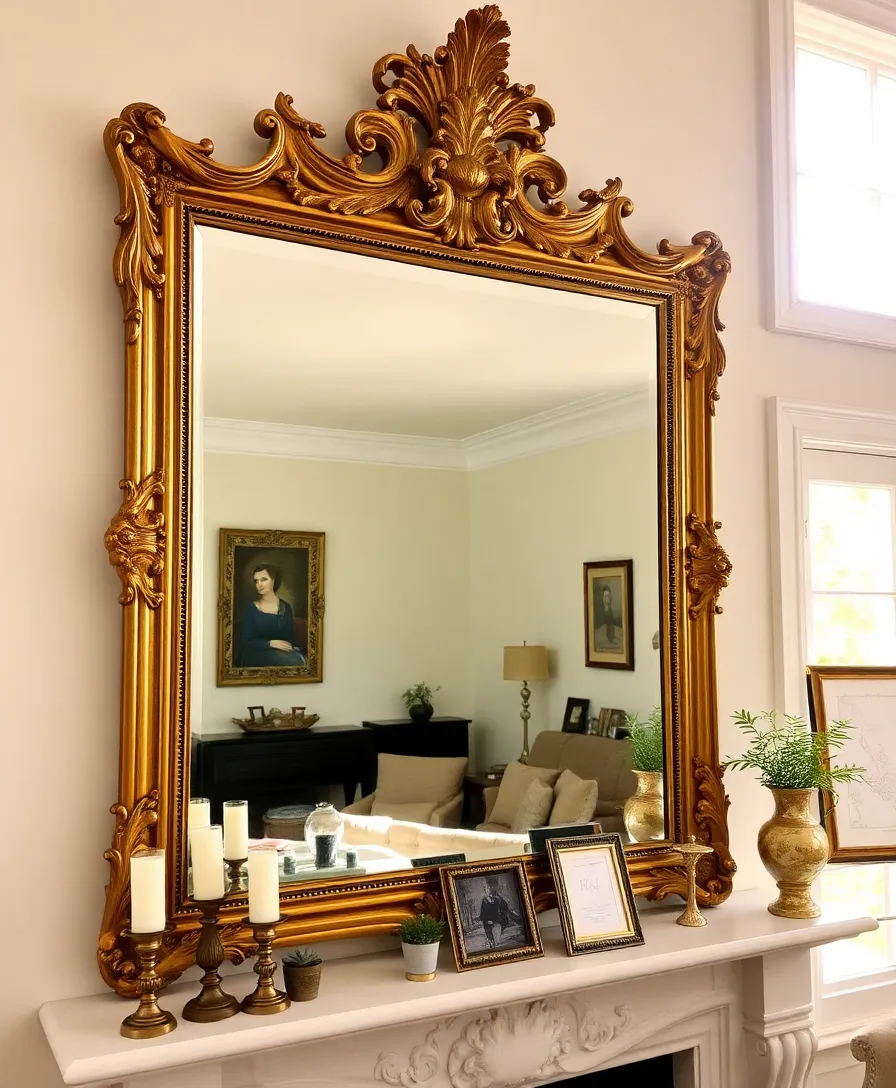 21 Antique Home Decor Ideas That'll Give Your Living Room Timeless Charm 8 21 Antique Home Decor Ideas That'll Give Your Living Room Timeless Charm (You Won't Believe #10!) - 4. Antique Mirrors