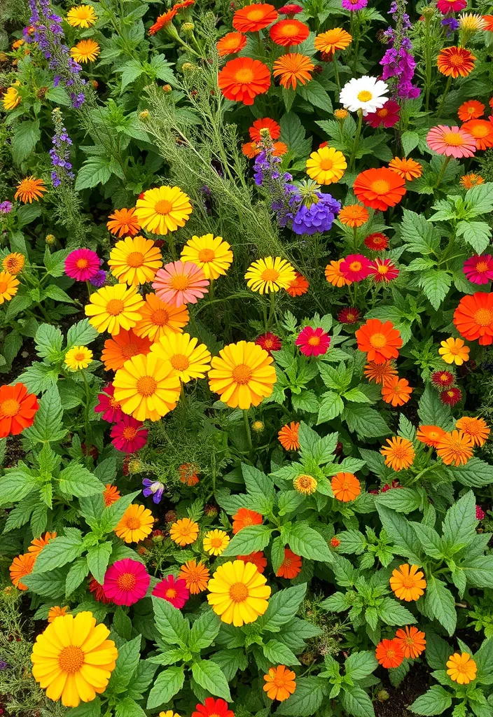 21 Stunning Outdoor Herb Garden Ideas That Will Inspire Your Green Thumb! 21 21 Stunning Outdoor Herb Garden Ideas That Will Inspire Your Green Thumb! - 18. Herb Garden with Colorful Flowers