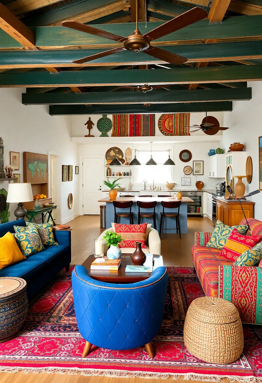 21 Living Room and Kitchen Together Ideas 24 21 Stunning Living Room and Kitchen Combinations - 21. Global Inspirations