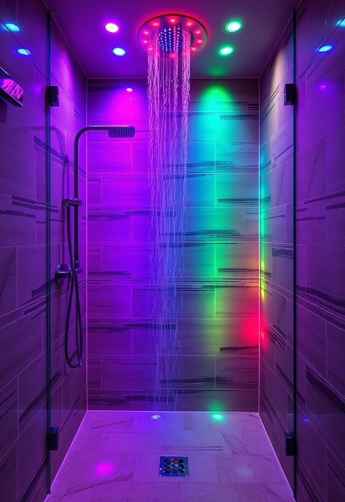 19 Luxury Bathroom Remodel Shower Ideas That Will Make You Feel Like Royalty! 13 19 Luxury Bathroom Remodel Shower Ideas That Will Make You Feel Like Royalty! - 10. Colorful LED Lighting