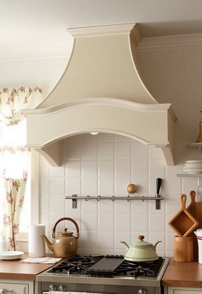 21 Rustic Kitchen Hood Designs to Give Your Home a Cozy Vibe 15 21 Rustic Kitchen Hood Designs to Give Your Home a Cozy Vibe (You'll Love #11!) - 12. Cozy Cottage Hood