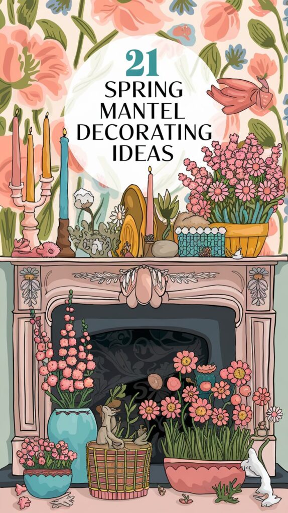 21 Spring Mantel Decorating Ideas That’ll Freshen Up Your Home 3