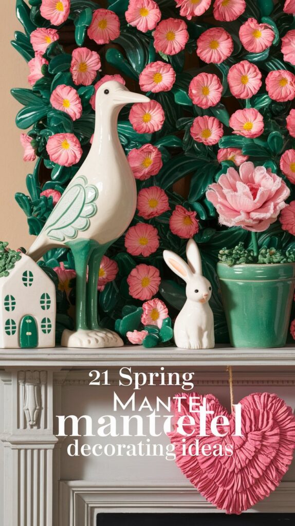21 Spring Mantel Decorating Ideas That’ll Freshen Up Your Home 2