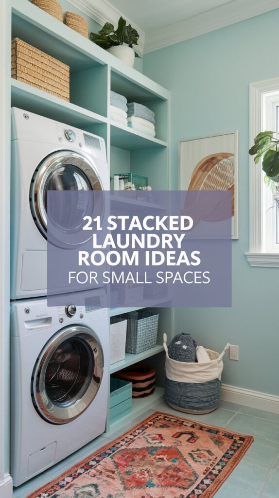 21 Stacked Laundry Room Ideas Small Spaces 2