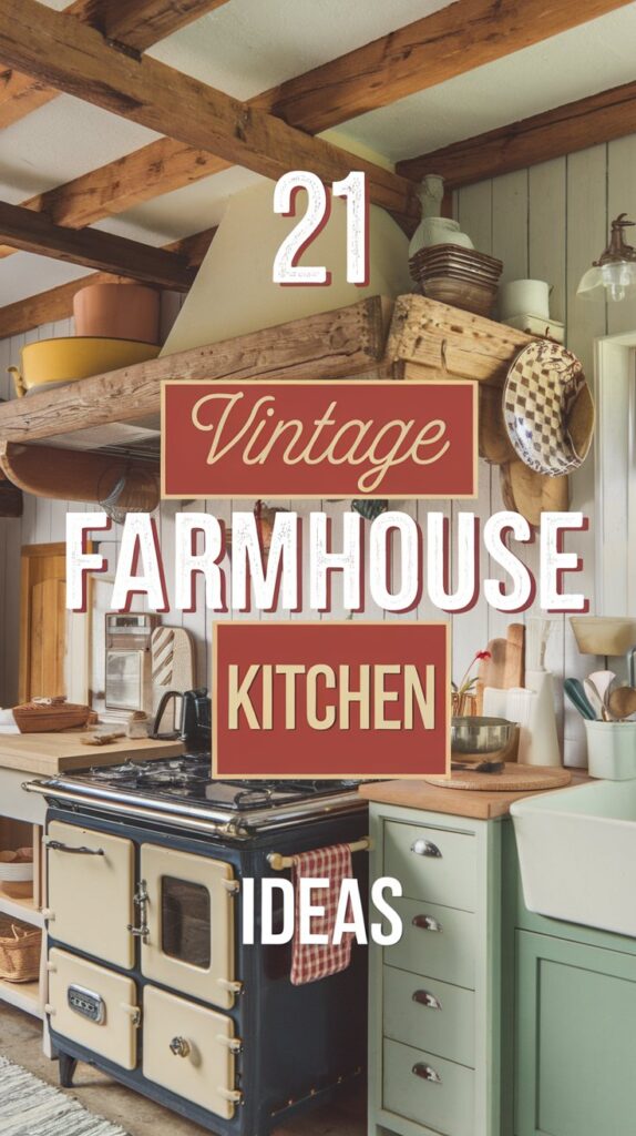 21 Vintage Farmhouse Kitchen Ideas That'll Make You Want to Cook in Style! 26