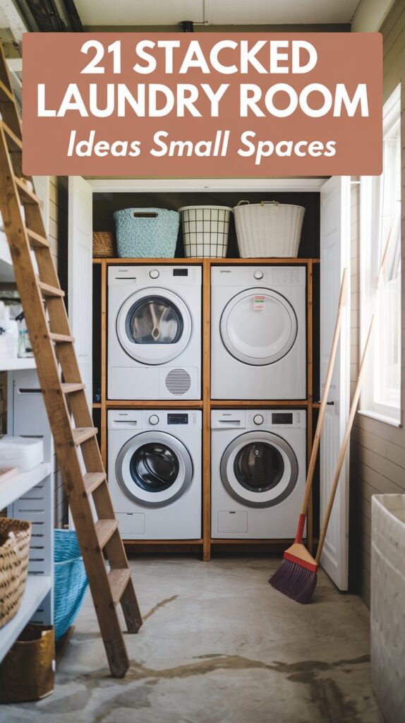 21 Stacked Laundry Room Ideas Small Spaces 1