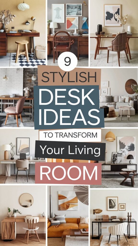 19 Stylish Desk Ideas to Transform Your Living Room into a Multi-Use Space 1