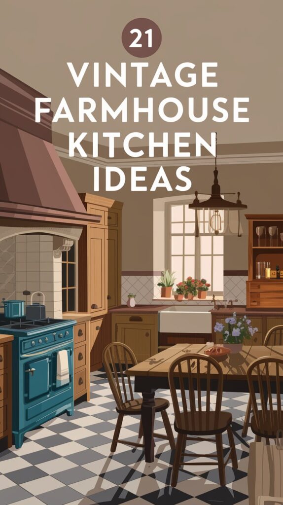 21 Vintage Farmhouse Kitchen Ideas That'll Make You Want to Cook in Style! 3