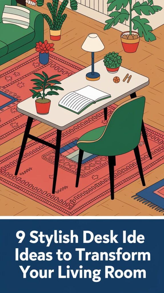 19 Stylish Desk Ideas to Transform Your Living Room into a Multi-Use Space 2