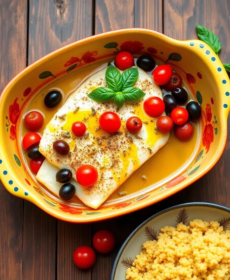 21 Seafood Dish Recipes That Will Make Your Next Dinner Unforgettable! 8 21 Seafood Dish Recipes That Will Make Your Next Dinner Unforgettable! - 5. Baked Cod with Tomatoes and Olives