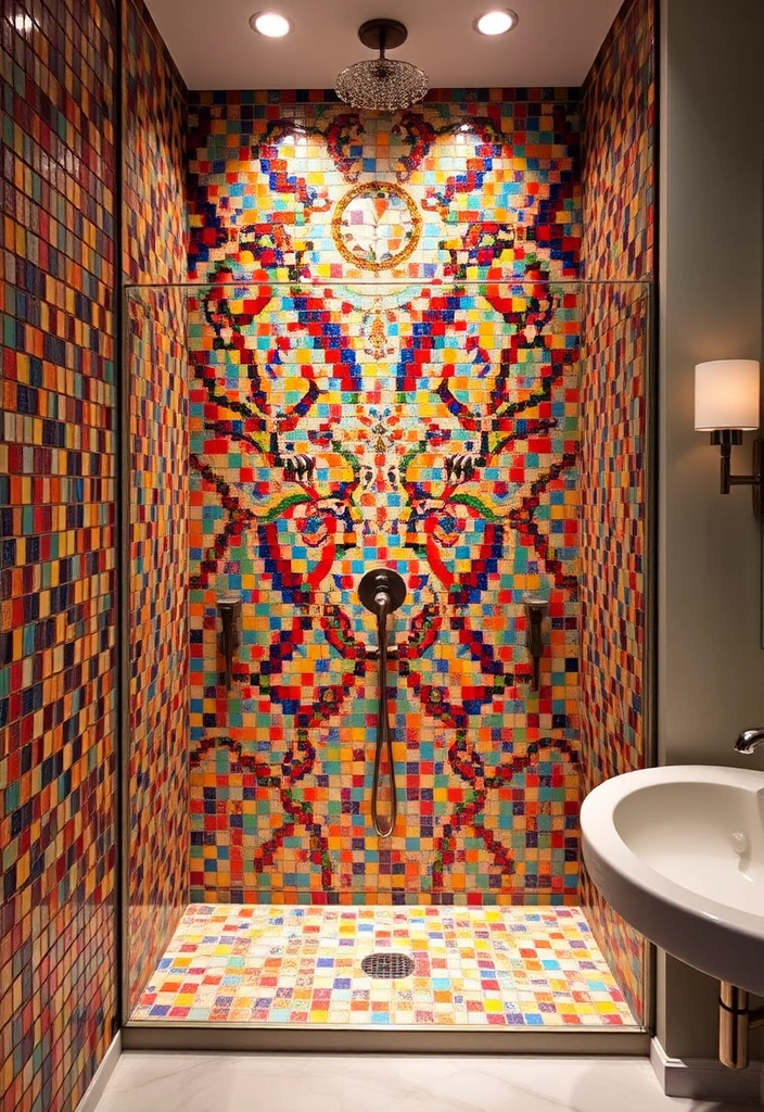 19 Luxury Bathroom Remodel Shower Ideas That Will Make You Feel Like Royalty! 9 19 Luxury Bathroom Remodel Shower Ideas That Will Make You Feel Like Royalty! - 6. Mosaic Tile Masterpiece