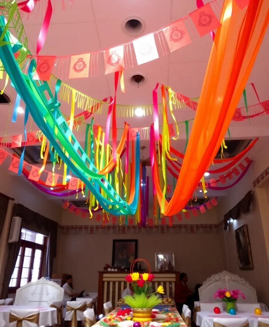 19 Colorful Table Decorations That Will Brighten Up Your Home Instantly! 19 19 Colorful Table Decorations That Will Brighten Up Your Home Instantly! - 16. Festive Streamers and Banners