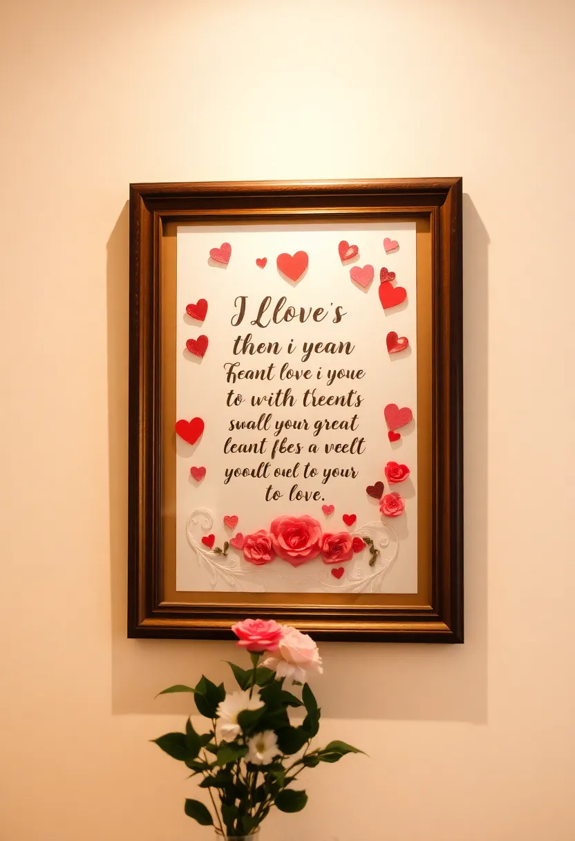 21 Easy DIY Valentine's Day Decorations That Will Fill Your Home with Love! 11 21 Easy DIY Valentine's Day Decorations That Will Fill Your Home with Love! - 8. Love Quote Wall Art