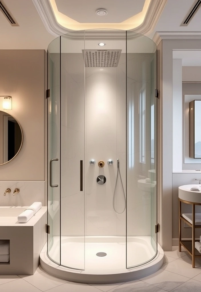 19 Luxury Bathroom Remodel Shower Ideas That Will Make You Feel Like Royalty! 14 19 Luxury Bathroom Remodel Shower Ideas That Will Make You Feel Like Royalty! - 11. Elegant Freestanding Shower