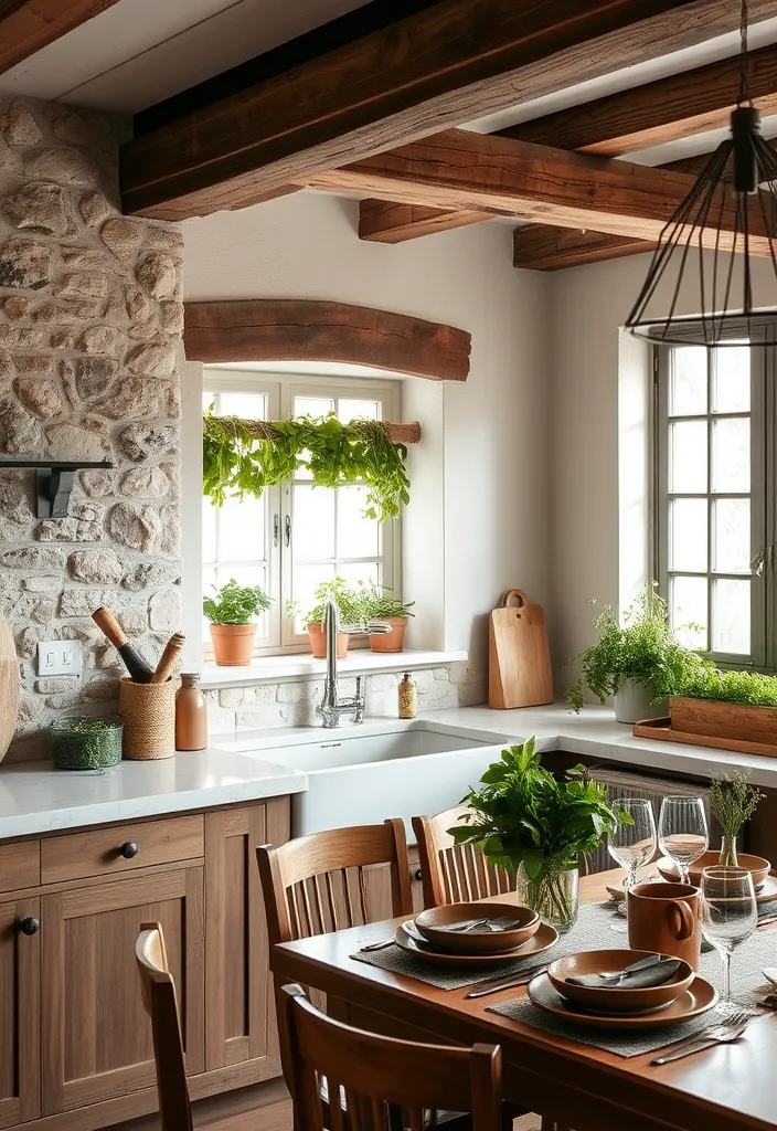 21 Vintage Farmhouse Kitchen Ideas That'll Make You Want to Cook in Style! 12 21 Vintage Farmhouse Kitchen Ideas That'll Make You Want to Cook in Style! - 9. Natural Elements