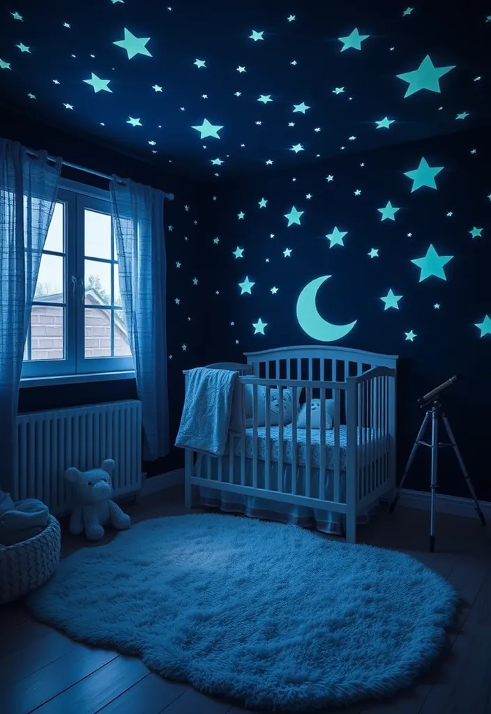 21 Adorable Nursery Room Decor Ideas That'll Transform Your Baby's Space 11 21 Adorable Nursery Room Decor Ideas That'll Transform Your Baby's Space (You'll Love #9!) - 8. Starry Night