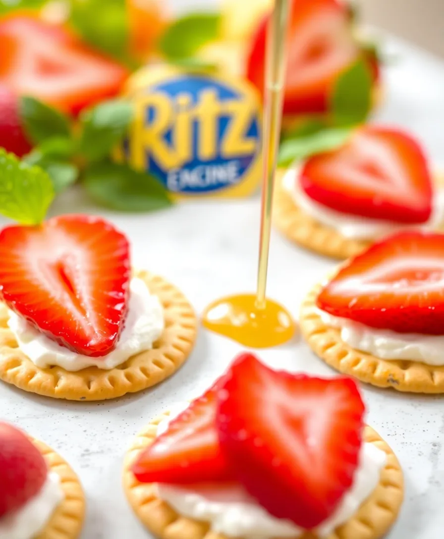 21 Ritz Cracker Snacks You Can’t Resist (Your Guests Will Be Begging for More!) 14 21 Ritz Cracker Snacks You Can’t Resist (Your Guests Will Be Begging for More!) - 11. Fresh Fruit and Ricotta Delight