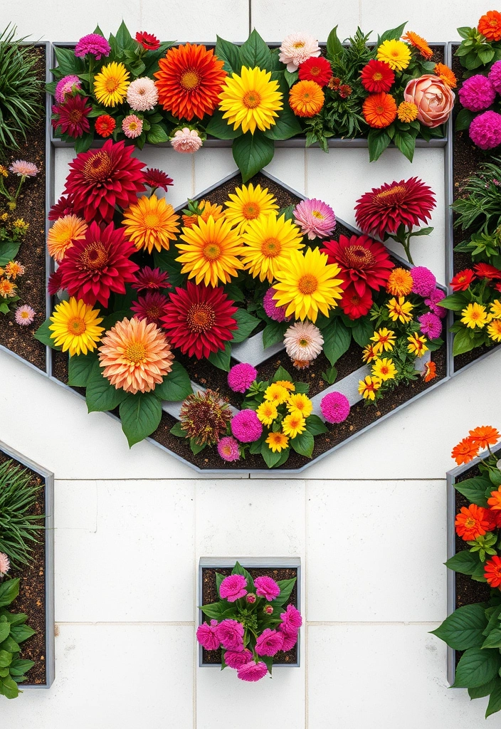 21 DIY Cut Flower Garden Layouts You Can Create This Weekend (#6 Will Surprise You!) 11 21 DIY Cut Flower Garden Layouts You Can Create This Weekend (#6 Will Surprise You!) - 8. The Bold Geometric Garden