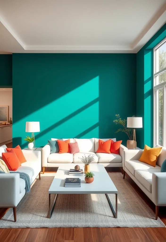 21 Colorful Home Decor Ideas to Brighten Up Your Living Room 5 21 Colorful Home Decor Ideas to Brighten Up Your Living Room (You Won't Believe #11!) - 1. Bold Accent Walls